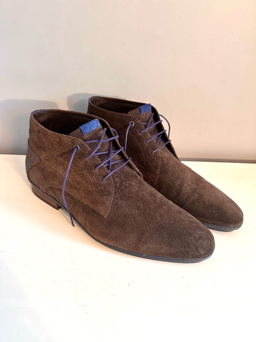 FLORIS VAN BOMMEL - NETHERLANDS, Men’s Brown Suede Boots, Size 10.5 UK (US 11.5)